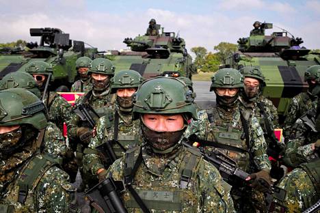 Taiwanin sotilaita paraatissa tammikuun 6. päivänä.