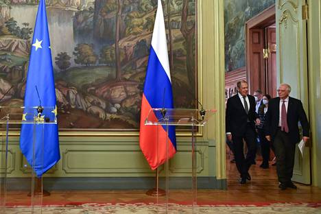 EU:n korkea edustaja Josep Borrell vieraili Venäjän ulkoministerin Sergei Lavrovin vieraana helmikuussa.