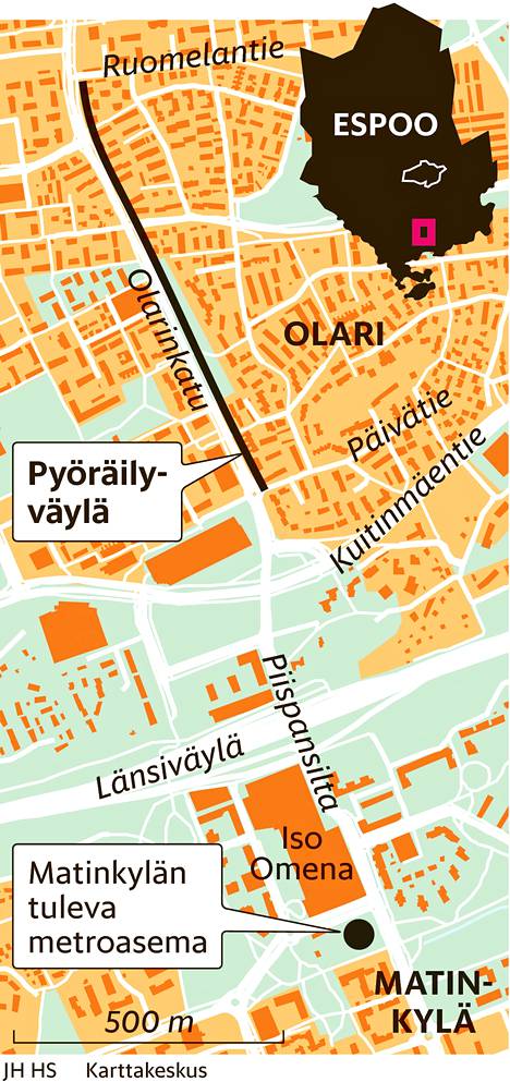 Helsingin Baana saa kilpailijan Espoon Olariin - Kaupunki 