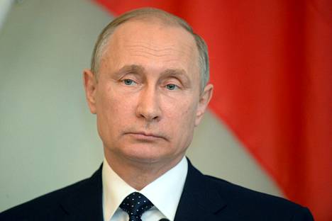 Venäjän presidentti Vladimir Putin puhui tiedotustilaisuudessa Hotelli Punkaharjussa torstaina 27. heinäkuuta.