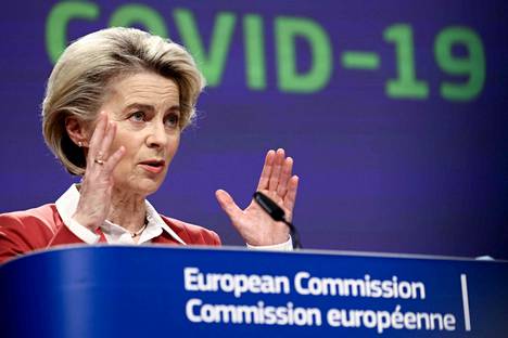 Komission puheenjohtaja Ursula von der Leyen keskiviikkona Brysselissä.