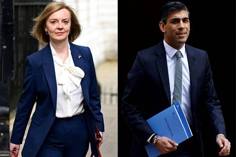 Joko Liz Truss tai Rishi Sunak nousee Britannian uudeksi pääministeriksi.