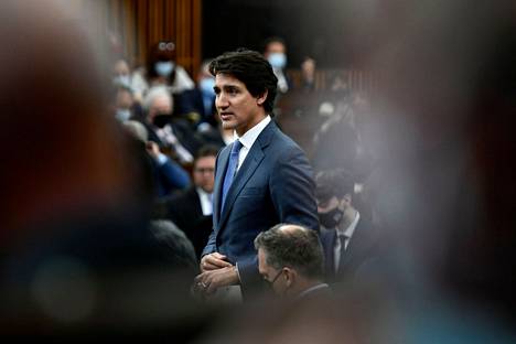 Kanadan pääministeri Justin Trudeau kuvattiin maan parlamentissa toukokuussa.