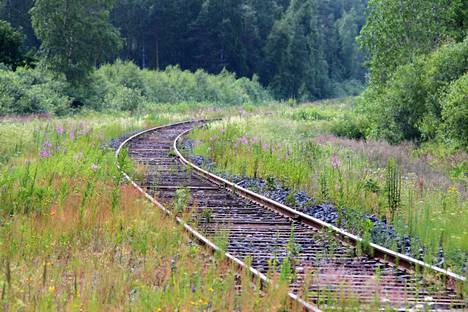 Suomen raideleveys nyt on 1 524 millimetriä, kun taas eurooppalainen standardi on 1 435 millimetriä. Kuva Parkanon ja Niinisalon väliseltä rautatieltä.
