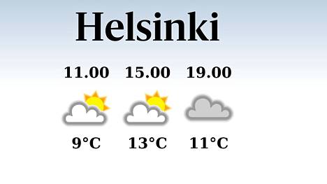 HS Helsinki | Helsinkiin luvassa poutapäivä, iltapäivän lämpötila laskee eilisestä kolmeentoista asteeseen