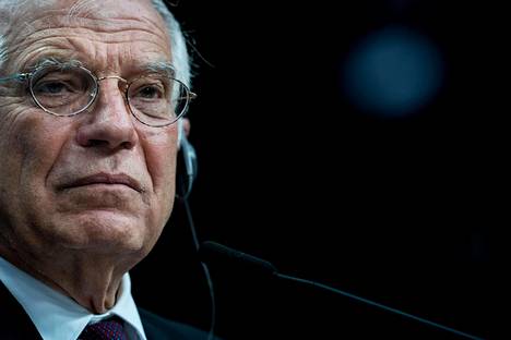 Euroopan unionin ulkosuhdejohtaja Josep Borrell lehdistötilaisuudessa tammikuussa Brysselissä.