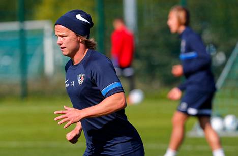 Petteri Forsell FC Interin harjoituksissa Kupittaalla elokuussa 2021.