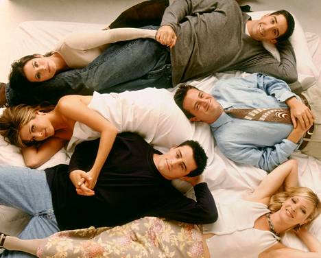 Frendit-sarjassa nähtiin Matt LeBlanc (Joey), Courteney Cox (Monica), Matthew Perry (Chandler), David Schwimmer (Ross), Lisa Kudrow (Phoebe), Jennifer Aniston (Rachel).