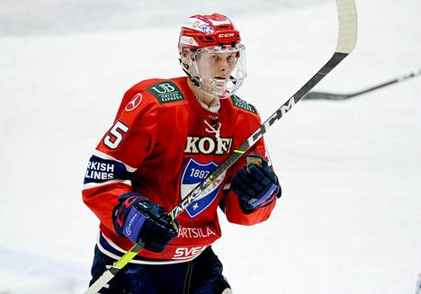 Henrik Borgström oli HIFK:n ratkaisija Kouvolassa. Kuva helmikuun alun HPK-ottelusta.