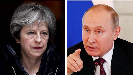 Britannian pääministeri Theresa May ja Venäjän presidentti Vladimir Putin
