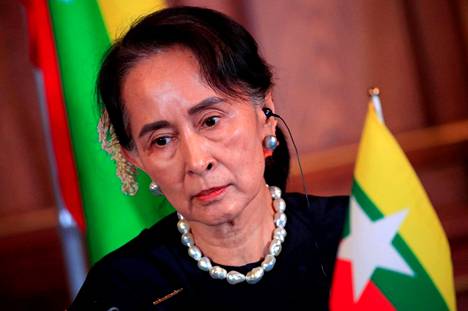 Aung San Suu Kyi on saanut uuden vankilatuomion. Kuva vuodelta 2018. 