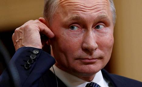 Venäjän presidentti Vladimir Putin Helsingissä maanantaina.
