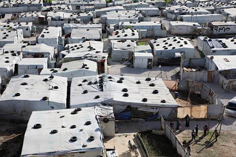 Refugee camp in Lebanon in April 2022.