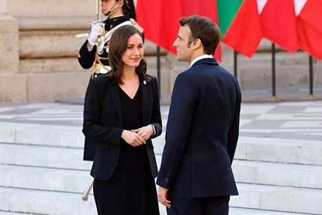 Ranskan presidentti Emmanuel Macron ja pääministeri Sanna Marin tapasivat torstaina.