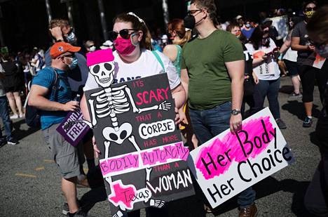 Aborttioikeuden puolesta marssittiin lauantaina muun muassa Yhdysvaltain pääkaupungissa Washington D.C:ssä.
