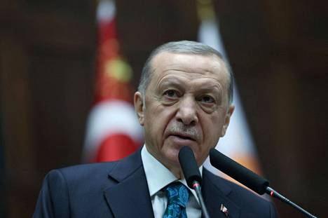 Turkin presidentti Recep Tayyip Erdoğan puhui AK-puolueen jäsenille Ankarassa keskiviikkona.