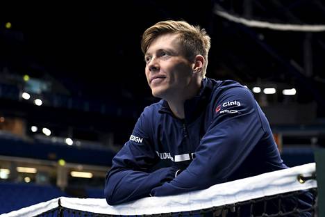 Harri Heliövaara kuvattiin Davis Cup -maaottelun Suomi–Uusi-Seelanti mediatilaisuudessa Espoossa 15. syyskuuta 2022. 