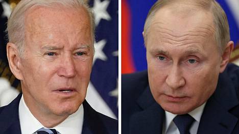 Yhdysvaltain presidentti Joe Biden ja Venäjän presidentti Vladimir Putin.