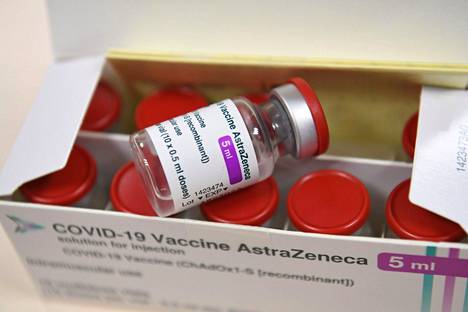 THL:n erityisasiantuntija Mia Kontion mukaan ensimmäisessä erässä oli yhteensä 24 000 annosta rokotetta. Astra Zenecan rokotetta kuvattuna Ranskassa 6. helmikuuta.