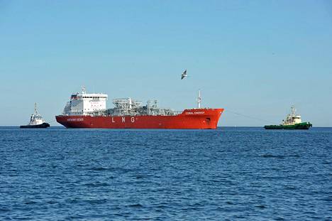 Ensimmäinen nesteytettyä maakaasua tuova laiva saapui Poriin vuonna 2016.