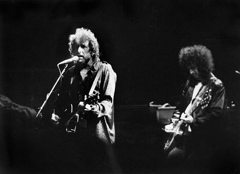 Bob Dylan keikalla Helsingissä syksyllä 1987.