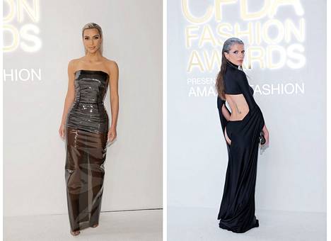 Kim Kardashian ja Julia Fox esittelivät dystooppisia lookkejaan muotigaalassa New Yorkissa marraskuussa. 
