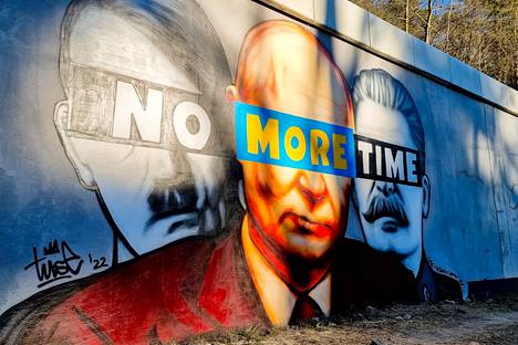 Puolan Gdanskissa olevan seinämaalauksen tekijä ei olisi halunnut Putinia jatkamaan Hitlerin ja Stalinin jalanjäljissä.