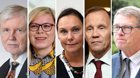Erkki Tuomioja (sd), Saara Hyrkkö (vihr), Anne-Mari Virolainen (kok), Mika Niikko (ps) ja Matti Vanhanen (kesk) kommentoivat Afganistanin tilannetta.
