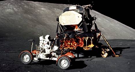 Astronaut Eugene Cernan got to drive the lunar vehicle on the Apollo 17 flight about 50 years ago.  Man has never been to the surface of the Moon in such a funny way. 