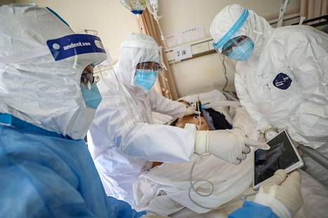 Koronavirustartunnan saanutta potilasta tutkittiin wuhanilaisessa sairaalassa 16. helmikuuta.