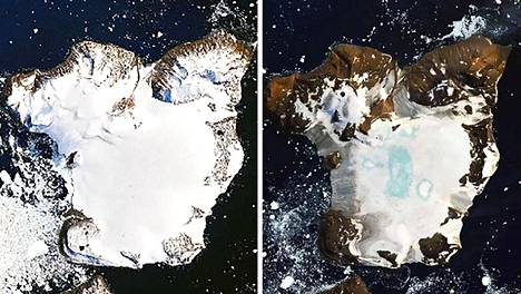 Kuvat näyttävät, kuinka Etelämantereen jää suli ennätys­vauhtia lämpöaallon jälkeen