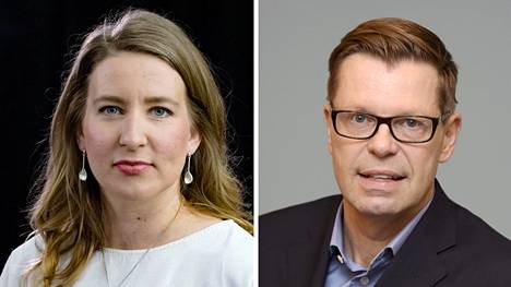 Tutkijatohtori Johanna Vuorelma ja valtio-opin professori Kimmo Grönlund.