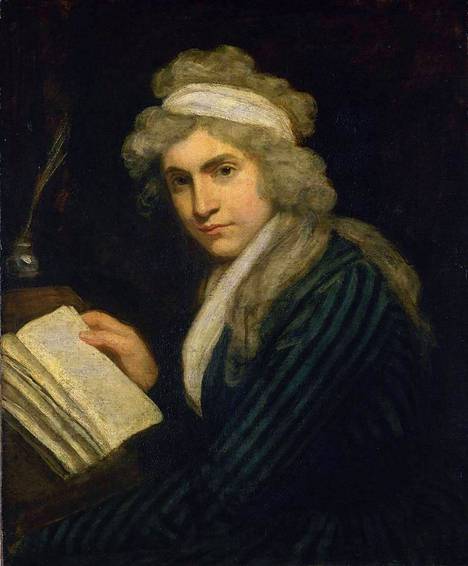 Mary Wollstonecraft. John Opien maalaus 1700-luvun lopulta.