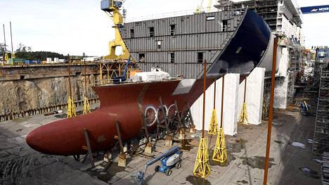 Costa 1 -laivaa rakennetaan Meyerin telakalla Turun Pansiossa tiistaina 6. syyskuuta 2016. Telakkayhtiö Meyer Turku on saanut Carnival Corporation -varustamolta tilauksen kahden risteilyaluksen rakentamisesta.