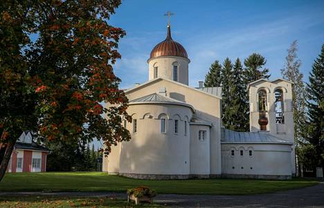 Valamon luostari Heinävedellä on Suomen ainoa ortodoksinen munkkiluostari. Siellä asuu tällä hetkellä seitsemän munkkia ja seitsemän kokelasta. Kuva on otettu vuonna 2018.