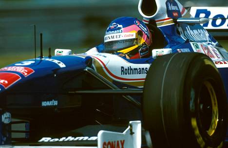 Jacques Villeneuve ajoi Williamsillaan formula ykkösten maailmanmestariksi vuonna 1997. Kuva Unkarin gp:stä elokuulta 1997.