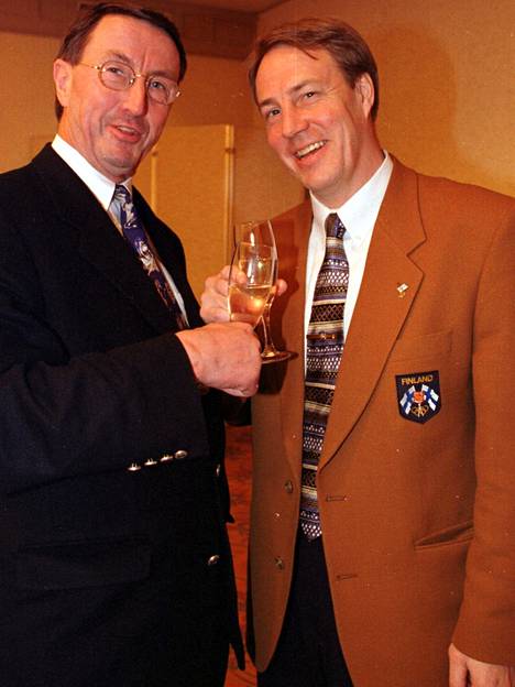 Curt Lindström ja Hannu Aravirta Naganossa 1998.