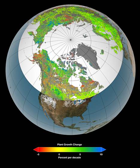 Nasa: Maapallon pohjoisosat ovat vihertyneet 30 vuodessa - Tiede 