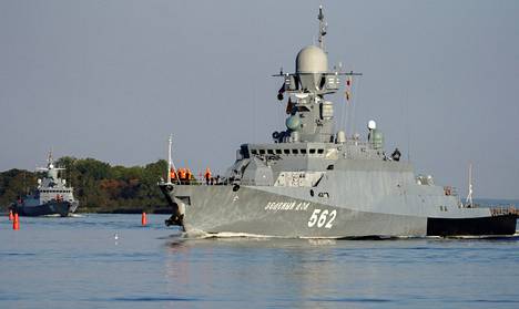 Venäjän armeijan aluksia Baltijskin laivastotukikohdassa Kaliningradissa syyskuussa.