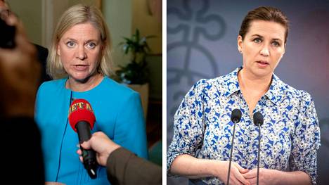 Ruotsin pääministeri Magdalena Andersson ja Tanskan pääministeri Mette Frederiksen kommentoivat kaasuputkivuotoja tiistaina.