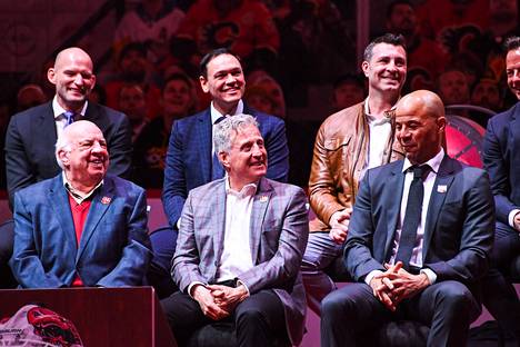 Several of Kiprusoff's old playing friends were seen at the event.