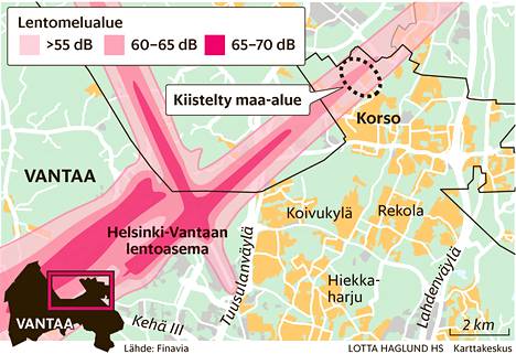 Maanomistajat hävisivät kiistan lentomelusta Korsossa - Kaupunki 