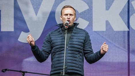 Aleksei Navalnyi pitämässä puhetta mielenosoitusten aikana syyskuussa 2019 Moskovassa.