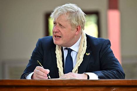 Britannian pääministeri Boris Johnson vieraili Intian Ahmedabadissa torstaina.