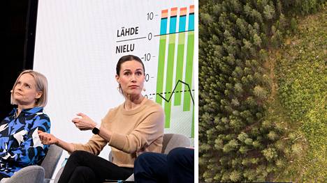 Riikka Purra (ps) ja Sanna Marin (sd) osallistuivat keskiviikkona suureen ympäristövaalitenttiin Helsingissä Sanomatalossa. Tentissä puhuttiin muun muassa metsistä ja hiilinieluista.