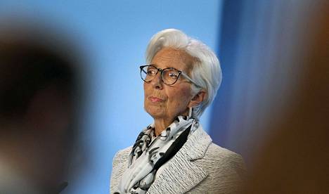 Euroopan keskuspankin pääjohtaja Christine Lagarde kertoi torstaina pankin näkemyksistä Frankfurtissa.