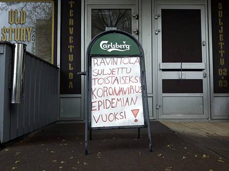 Old Story -baari Vantaan Tikkurilassa oli viime toukokuussa suljettuna koronaviruspandemian takia.