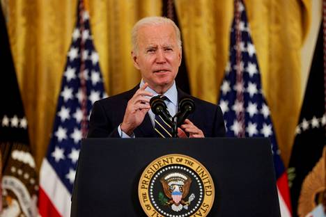 Yhdysvaltain presidentti Joe Biden puhui Build Back Better -paketin puolesta Valkoisessa talossa 6. joulukuuta.