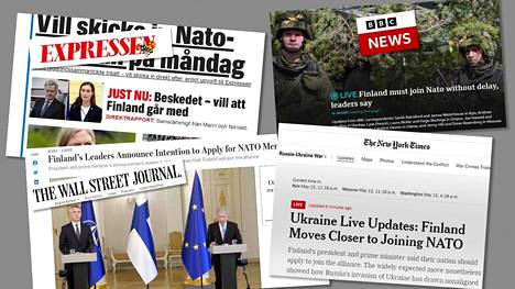 Reaktioita Suomen Nato-kantaan kansainvälisillä uutissivustoilla torstaina.