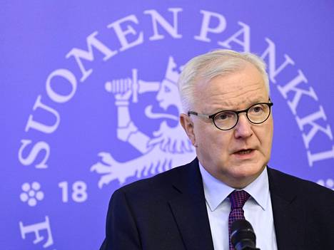 Suomen Pankin pääjohtaja Olli Rehn Euro & talous -tiedotustilaisuudessa Helsingissä 17. joulukuuta 2021.